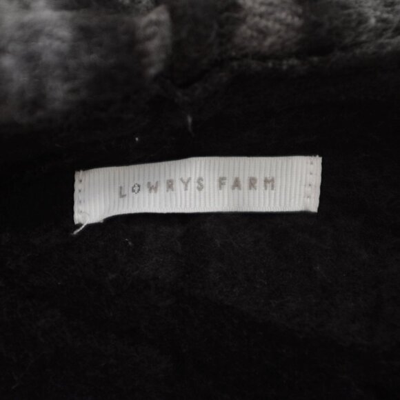 COPY - Lowrys Farm black tartan one button poncho with hood - Picture 4 of 5